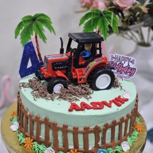 Red Tractor Farm Cake by Bakeology, Gwalior