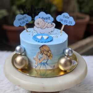 Sleeping Baby Clouds Cake by Bakeology, Gwalior