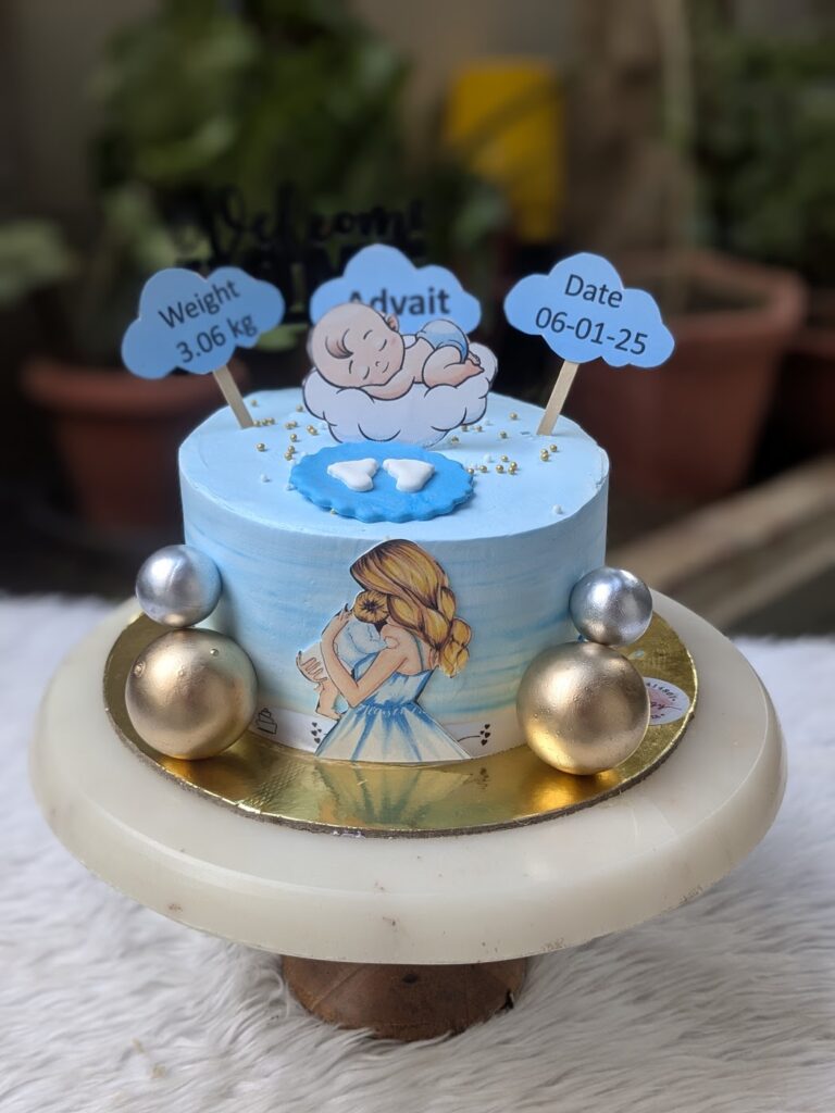 Sleeping Baby Clouds Cake by Bakeology, Gwalior