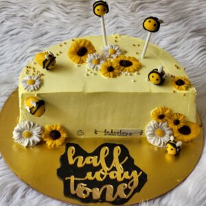 Sunflower Half Way to One Cake by Bakeology, Gwalior