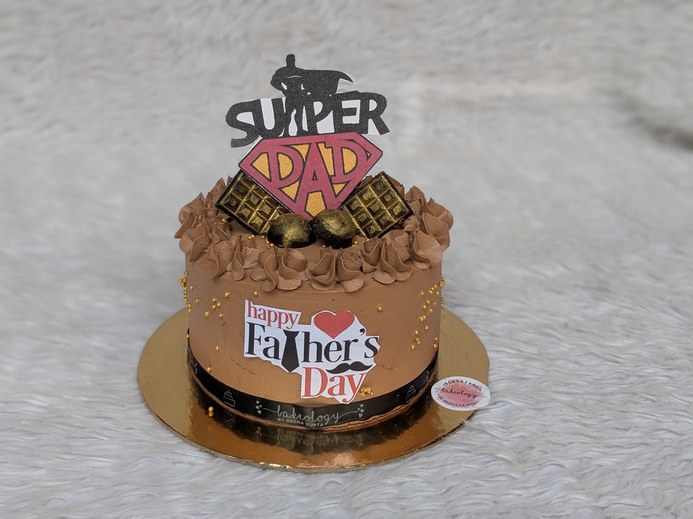 Super Dad Chocolate Cake by Bakeology, Gwalior