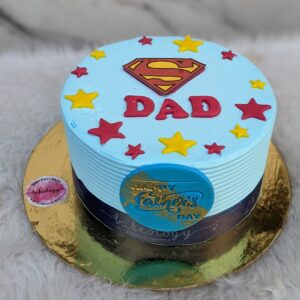 Super Dad Logo Cake by Bakeology, Gwalior
