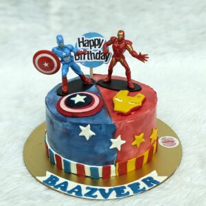 Superhero Half and Half Cake by Bakeology, Gwalior