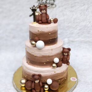 Teddy Bear Three Tier Cake by Bakeology, Gwalior