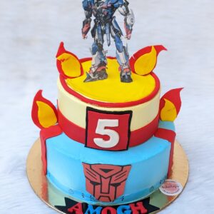 Transformers Robot Two Tier Cake by Bakeology, Gwalior