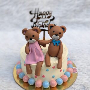 Twin Teddy Bears Cake by Bakeology, Gwalior