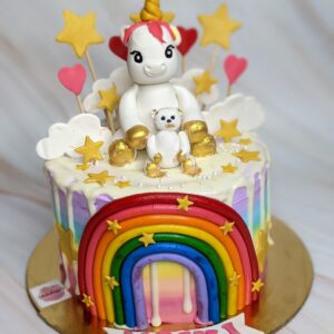 Unicorn on a Rainbow Cake by Bakeology, Gwalior