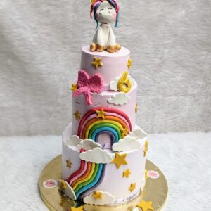 Unicorn Three Tier Cake by Bakeology, Gwalior