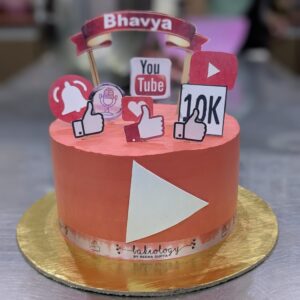 YouTuber 10K Subscribers Cake by Bakeology, Gwalior
